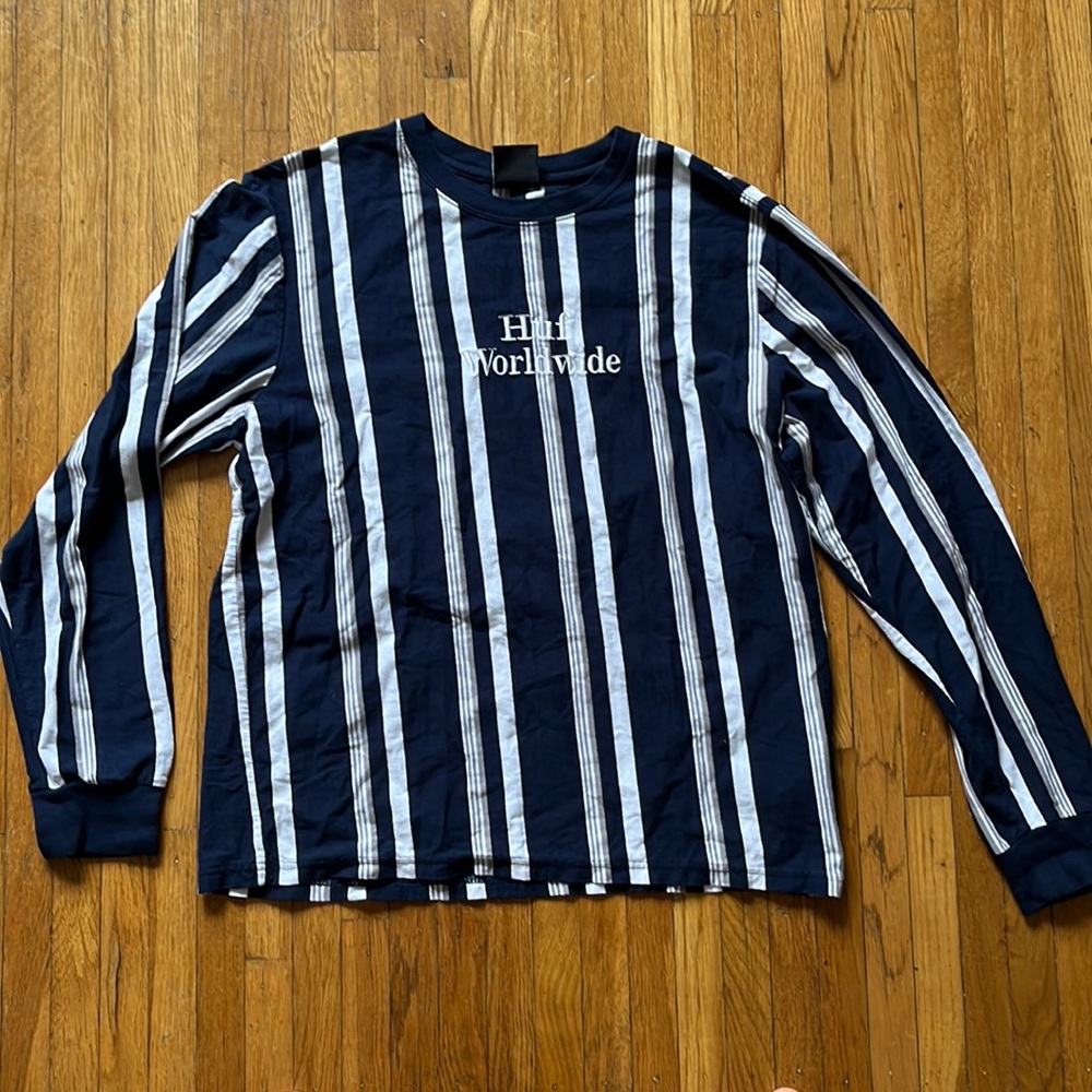 Huf stripped shirt size L
